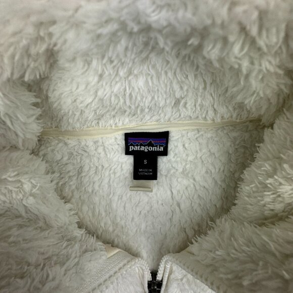 Patagonia Women’s White Small Fuzzy Super Soft 1/4 Zip Pullover W Logo Outdoors - Picture 6 of 11